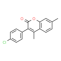 ChemSpider 2D Image | 3-(4-Chlorophenyl)-4,7-dimethyl-2H-chromen-2-one | C17H13ClO2