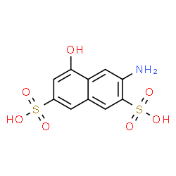 ChemSpider 2D Image | 3-Amino-5-hydroxy-2,7-naphthalenedisulfonic acid | C10H9NO7S2