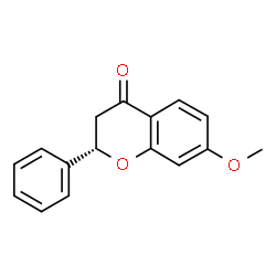 ChemSpider 2D Image | (2S)-7-Methoxy-2-phenyl-2,3-dihydro-4H-chromen-4-one | C16H14O3