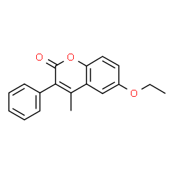 ChemSpider 2D Image | 6-Ethoxy-4-methyl-3-phenyl-2H-chromen-2-one | C18H16O3