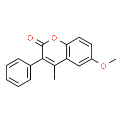 ChemSpider 2D Image | 6-Methoxy-4-methyl-3-phenyl-2H-chromen-2-one | C17H14O3
