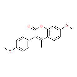 ChemSpider 2D Image | 7-Methoxy-3-(4-methoxyphenyl)-4-methylcoumarin | C18H16O4