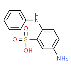 ChemSpider 2D Image | 4-Aminodiphenyamine-2-sulfonic acid | C12H12N2O3S