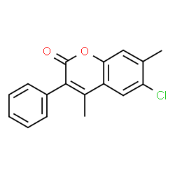 ChemSpider 2D Image | 6-Chloro-4,7-dimethyl-3-phenyl-2H-chromen-2-one | C17H13ClO2