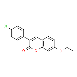 ChemSpider 2D Image | 3-(4-Chlorophenyl)-7-ethoxy-2H-chromen-2-one | C17H13ClO3