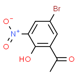 ChemSpider 2D Image | 3-Bromo-6-hydroxy-5-nitroacetophenone | C8H6BrNO4