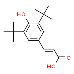 ChemSpider 2D Image | (E)-3,5-di-tert-butyl-4-hydroxycinnamic acid | C17H24O3