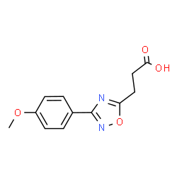 ChemSpider 2D Image | 3-(3-(4-Methoxyphenyl)-1,2,4-oxadiazol-5-yl)propanoic acid | C12H12N2O4