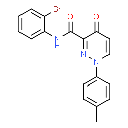 ChemSpider 2D Image | N-(2-Bromophenyl)-1-(4-methylphenyl)-4-oxo-1,4-dihydro-3-pyridazinecarboxamide | C18H14BrN3O2