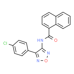 ChemSpider 2D Image | N-[4-(4-Chlorophenyl)-1,2,5-oxadiazol-3-yl]-1-naphthamide | C19H12ClN3O2