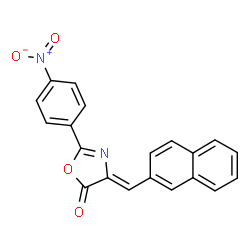 ChemSpider 2D Image | (4Z)-4-(2-Naphthylmethylene)-2-(4-nitrophenyl)-1,3-oxazol-5(4H)-one | C20H12N2O4