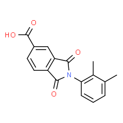 ChemSpider 2D Image | 2-(2,3-dimethylphenyl)-1,3-dioxoisoindole-5-carboxylic acid | C17H13NO4