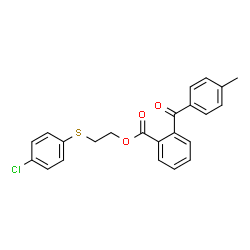 ChemSpider 2D Image | 2-[(4-Chlorophenyl)sulfanyl]ethyl 2-(4-methylbenzoyl)benzoate | C23H19ClO3S