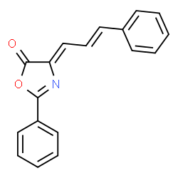 ChemSpider 2D Image | 4-Cinnamylidene-2-phenyl-5(4H)-oxazolone | C18H13NO2