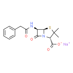 ChemSpider 2D Image | Penicillin G Sodium Salt | C16H17N2NaO4S