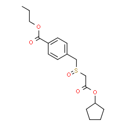 ChemSpider 2D Image | Propyl 4-({[2-(cyclopentyloxy)-2-oxoethyl]sulfinyl}methyl)benzoate | C18H24O5S