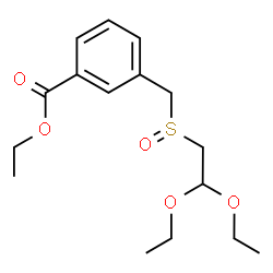 ChemSpider 2D Image | Ethyl 3-{[(2,2-diethoxyethyl)sulfinyl]methyl}benzoate | C16H24O5S