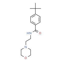 ChemSpider 2D Image | 4-(2-Methyl-2-propanyl)-N-[2-(4-morpholinyl)ethyl]benzamide | C17H26N2O2