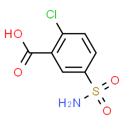 ChemSpider 2D Image | 2-Chloro-5-sulfamoylbenzoic acid | C7H6ClNO4S