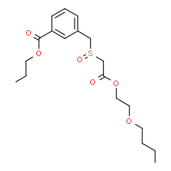 ChemSpider 2D Image | Propyl 3-({[2-(2-butoxyethoxy)-2-oxoethyl]sulfinyl}methyl)benzoate | C19H28O6S