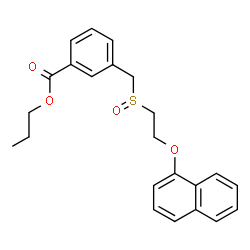 ChemSpider 2D Image | Propyl 3-({[2-(1-naphthyloxy)ethyl]sulfinyl}methyl)benzoate | C23H24O4S
