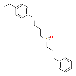 ChemSpider 2D Image | 1-Ethyl-4-{3-[(3-phenylpropyl)sulfinyl]propoxy}benzene | C20H26O2S