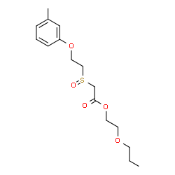 ChemSpider 2D Image | 2-Propoxyethyl {[2-(3-methylphenoxy)ethyl]sulfinyl}acetate | C16H24O5S