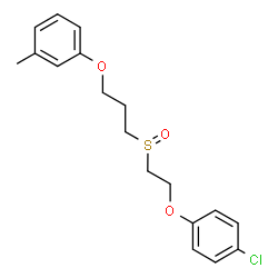ChemSpider 2D Image | 1-(3-{[2-(4-Chlorophenoxy)ethyl]sulfinyl}propoxy)-3-methylbenzene | C18H21ClO3S