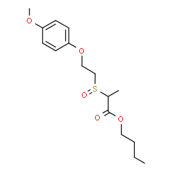 ChemSpider 2D Image | Butyl 2-{[2-(4-methoxyphenoxy)ethyl]sulfinyl}propanoate | C16H24O5S