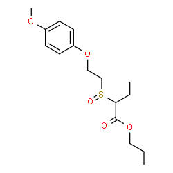 ChemSpider 2D Image | Propyl 2-{[2-(4-methoxyphenoxy)ethyl]sulfinyl}butanoate | C16H24O5S