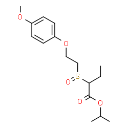 ChemSpider 2D Image | Isopropyl 2-{[2-(4-methoxyphenoxy)ethyl]sulfinyl}butanoate | C16H24O5S