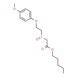 ChemSpider 2D Image | Pentyl {[2-(4-methoxyphenoxy)ethyl]sulfinyl}acetate | C16H24O5S