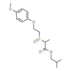 ChemSpider 2D Image | Isobutyl 2-{[2-(4-methoxyphenoxy)ethyl]sulfinyl}propanoate | C16H24O5S