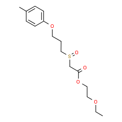 ChemSpider 2D Image | 2-Ethoxyethyl {[3-(4-methylphenoxy)propyl]sulfinyl}acetate | C16H24O5S