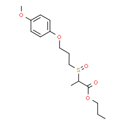 ChemSpider 2D Image | Propyl 2-{[3-(4-methoxyphenoxy)propyl]sulfinyl}propanoate | C16H24O5S