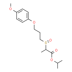 ChemSpider 2D Image | Isopropyl 2-{[3-(4-methoxyphenoxy)propyl]sulfinyl}propanoate | C16H24O5S