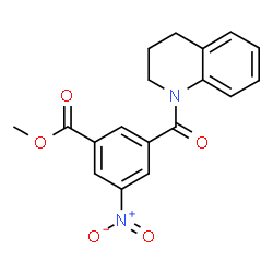 ChemSpider 2D Image | Methyl 3-(3,4-dihydro-1(2H)-quinolinylcarbonyl)-5-nitrobenzoate | C18H16N2O5