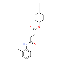ChemSpider 2D Image | 4-(1,1-Dimethylethyl)cyclohexyl 4-[(2-methylphenyl)amino]-4-oxobutanoate | C21H31NO3