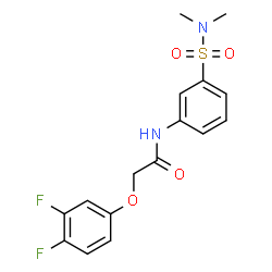 ChemSpider 2D Image | 2-(3,4-Difluorophenoxy)-N-[3-(dimethylsulfamoyl)phenyl]acetamide | C16H16F2N2O4S