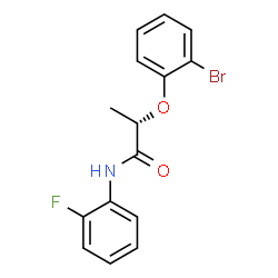 ChemSpider 2D Image | (2S)-2-(2-Bromophenoxy)-N-(2-fluorophenyl)propanamide | C15H13BrFNO2