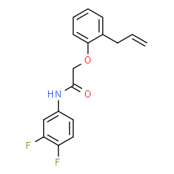 ChemSpider 2D Image | 2-(2-Allylphenoxy)-N-(3,4-difluorophenyl)acetamide | C17H15F2NO2