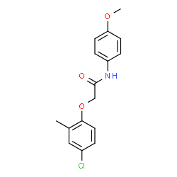 ChemSpider 2D Image | 2-(4-Chloro-2-methylphenoxy)-N-(4-methoxyphenyl)acetamide | C16H16ClNO3