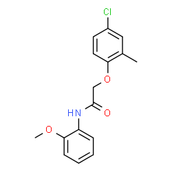 ChemSpider 2D Image | 2-(4-Chloro-2-methylphenoxy)-N-(2-methoxyphenyl)acetamide | C16H16ClNO3