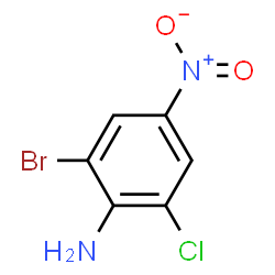 ChemSpider 2D Image | 2-Bromo-6-chloro-4-nitroaniline | C6H4BrClN2O2