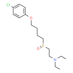 ChemSpider 2D Image | 2-{[4-(4-Chlorophenoxy)butyl]sulfinyl}-N,N-diethylethanamine | C16H26ClNO2S