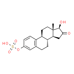 ChemSpider 2D Image | (17beta)-17-Hydroxy-16-oxoestra-1,3,5(10)-trien-3-yl hydrogen sulfate | C18H22O6S