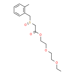 ChemSpider 2D Image | 2-(2-Ethoxyethoxy)ethyl [(2-methylbenzyl)sulfinyl]acetate | C16H24O5S