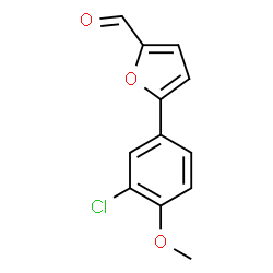 ChemSpider 2D Image | 5-(3-Chloro-4-methoxyphenyl)furfural | C12H9ClO3