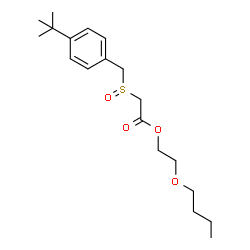 ChemSpider 2D Image | 2-Butoxyethyl {[4-(2-methyl-2-propanyl)benzyl]sulfinyl}acetate | C19H30O4S