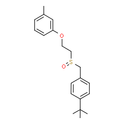 ChemSpider 2D Image | 1-Methyl-3-(2-{[4-(2-methyl-2-propanyl)benzyl]sulfinyl}ethoxy)benzene | C20H26O2S